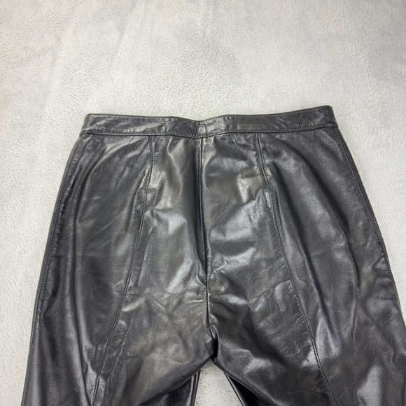 Danier Leather Black Flared Pants Women's Size 6 US - Picture 12 of 13
